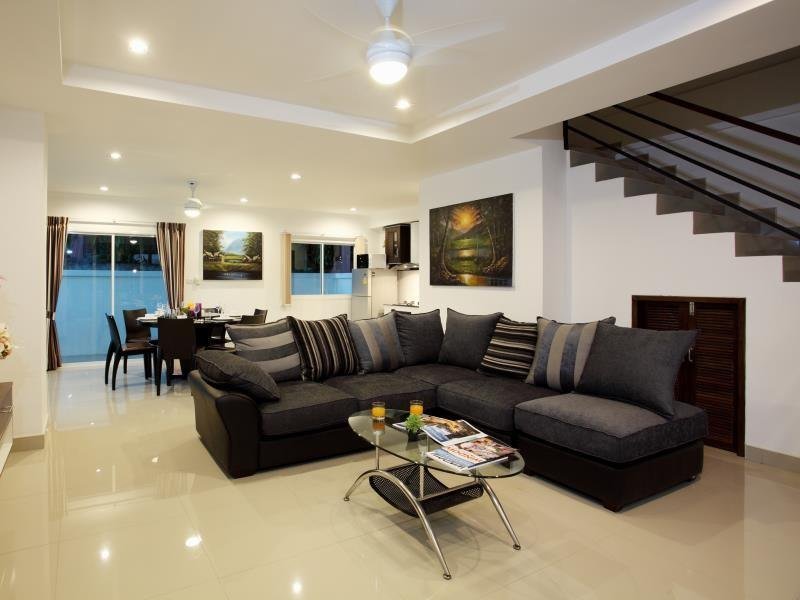 Living and dining area at Kata Hill View Villas