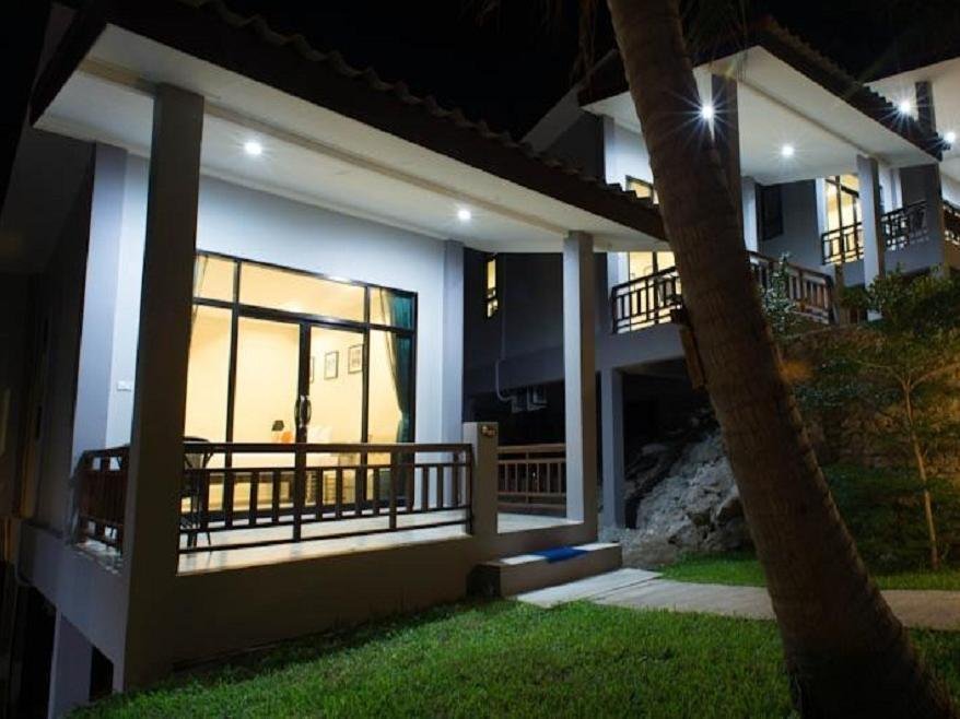 Another nighttime view of a Sun Moon Star Resort villa