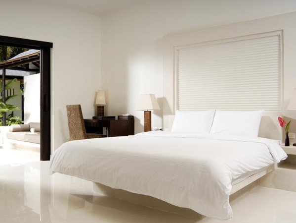 Bright villa bedroom at The Racha